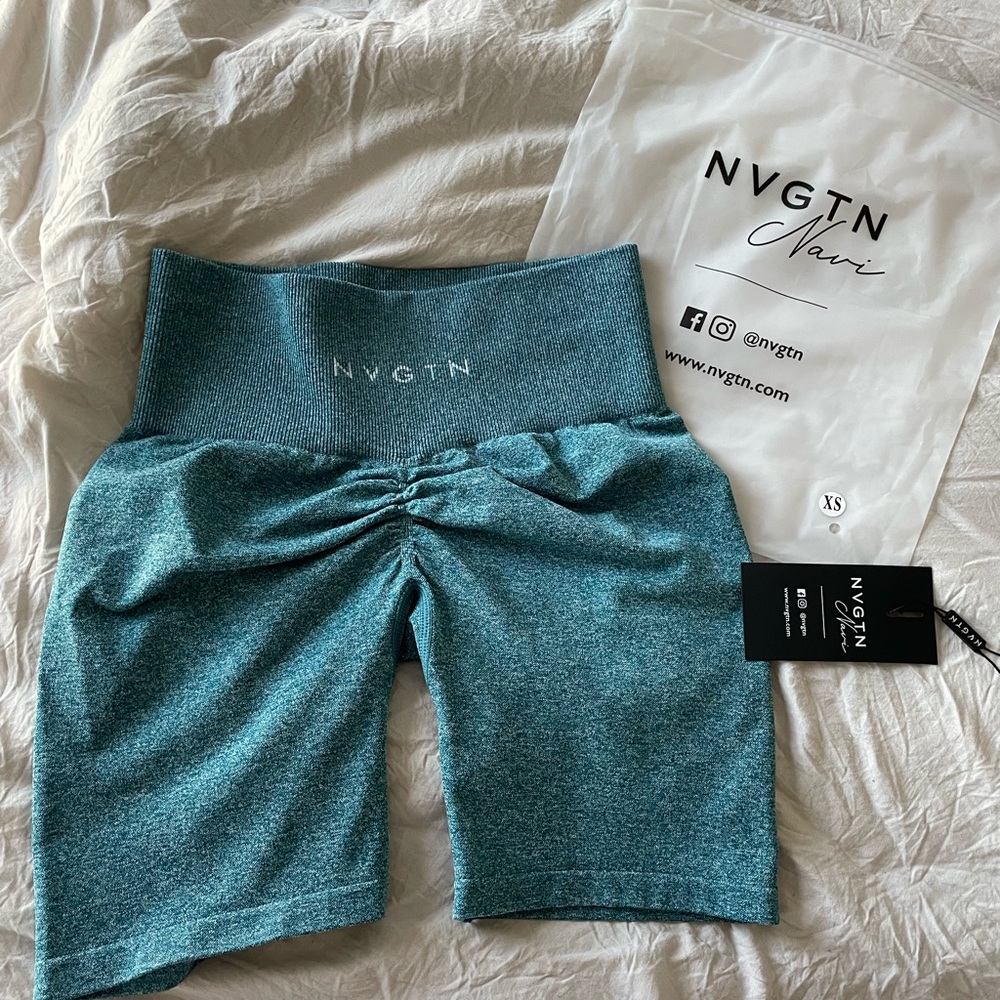 XS Teal Scrunch NVGTN Shorts